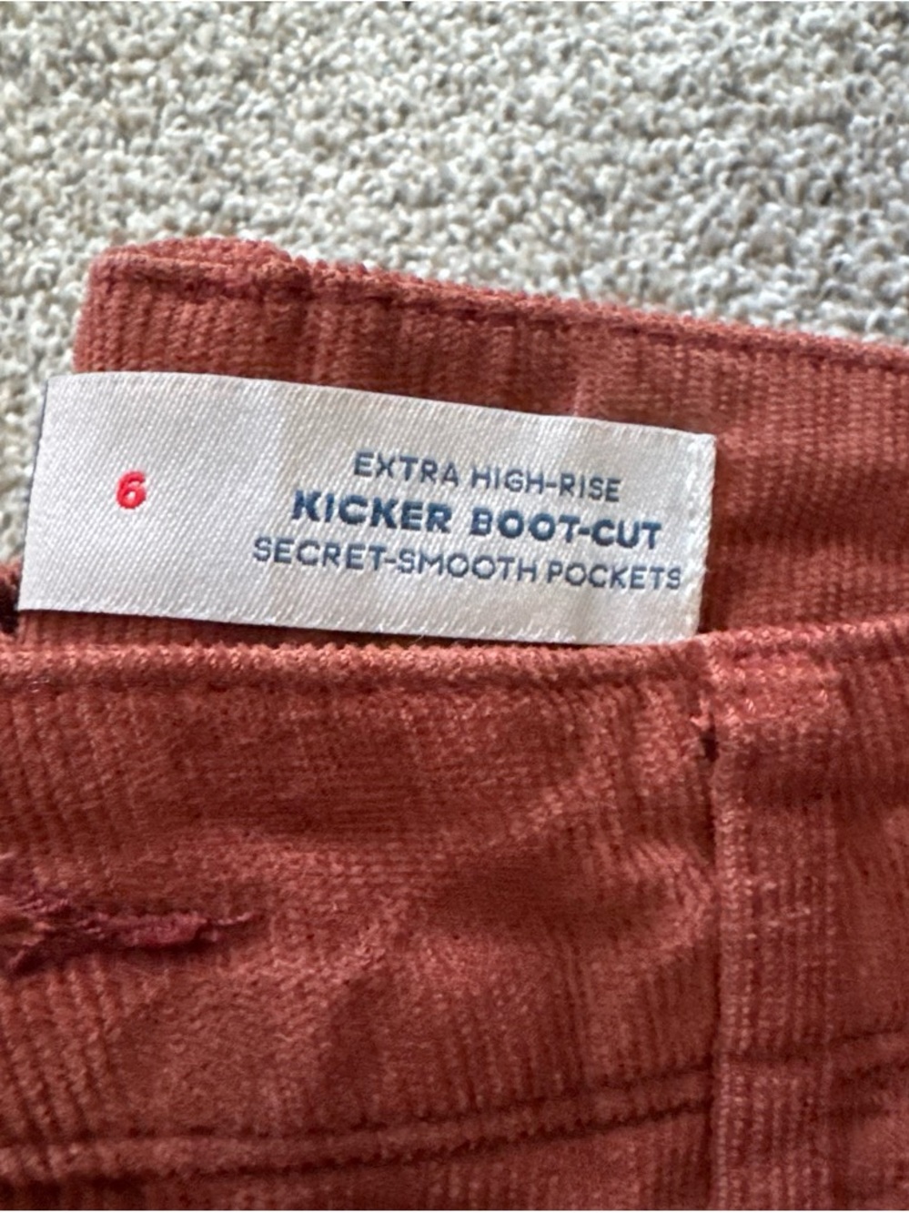 Old Navy Extra High-Rise Boot-Cut Pants in Rust